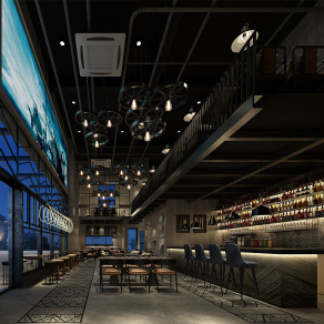 工业风烧烤店餐厅